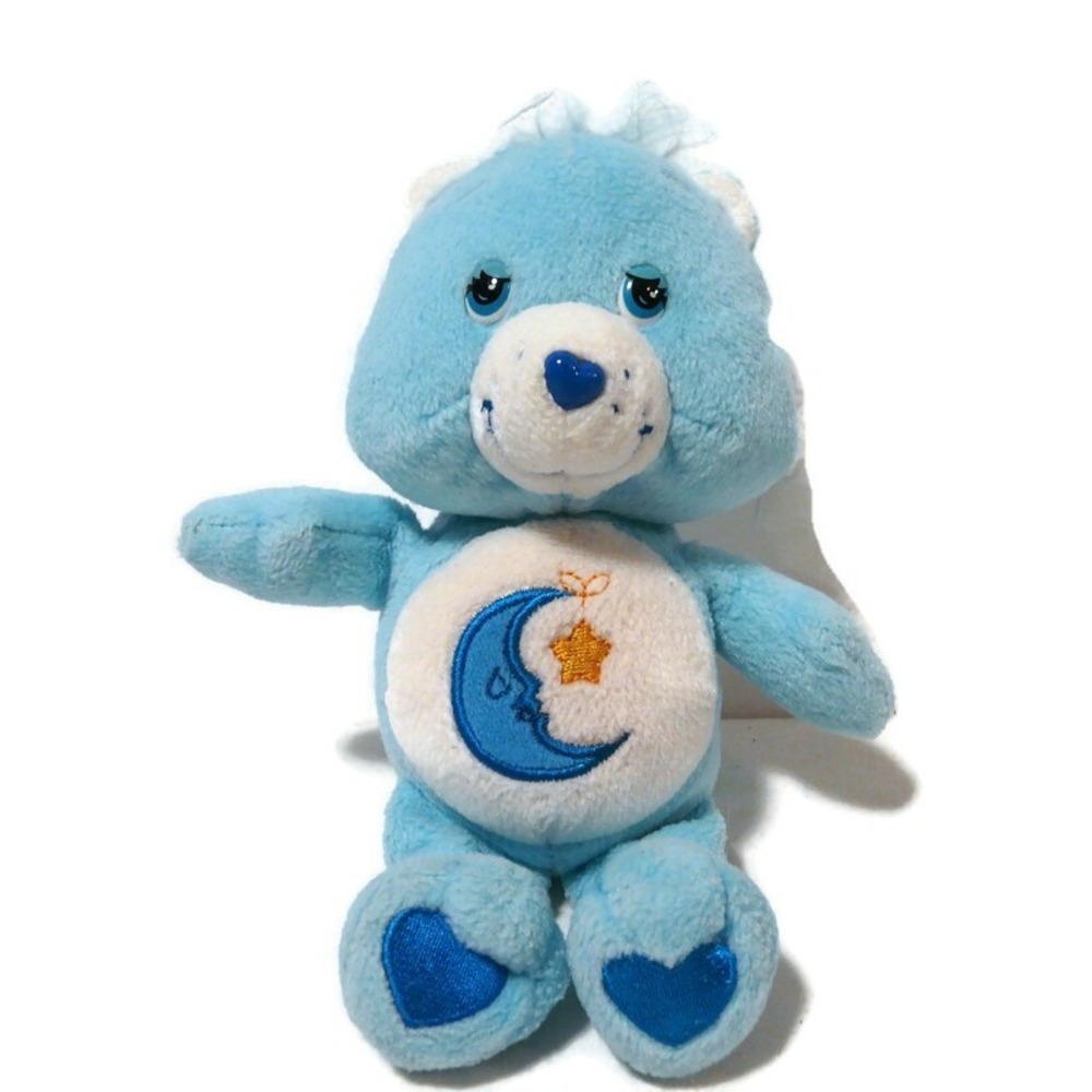 VTG 2002 Care Bears Plush Bedtime Bear 8" Stuffed Animal Blue Moon Gold Star Toy - Picture 10 of 10